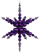 Radical 3-D Snowflake Shatterproof Christmas Ornament, Purple, 43"