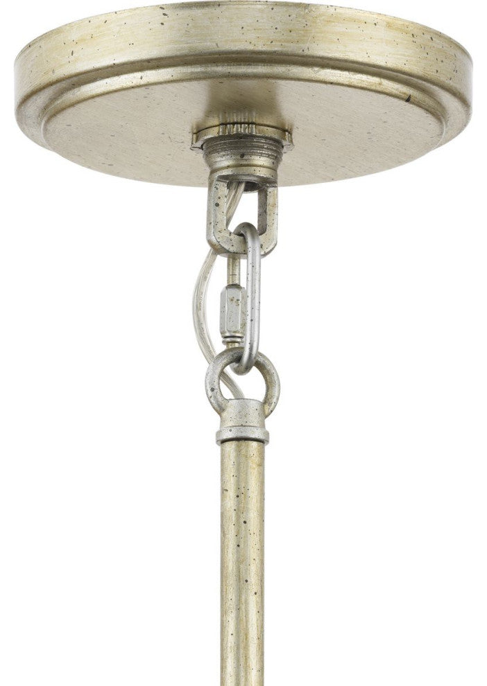 Laurel Collection 6-Light Transitional Chandelier, Gilded Silver