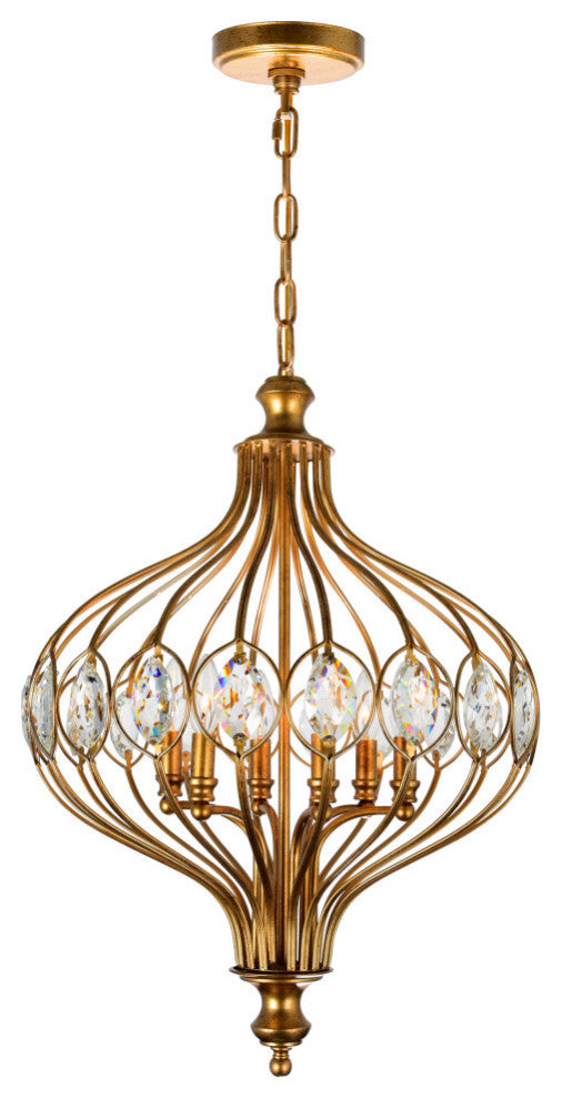 Altair 6 Light Chandelier With Antique Bronze Finish