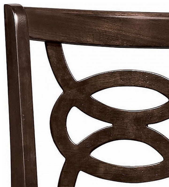 Set of 2 Counter Stools, Espresso and Black