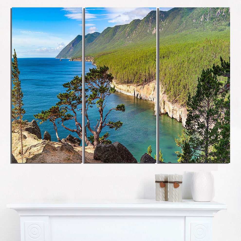 "Lake Baikal on Summer Day" Metal Wall Art, 3 Panels, 36"x28"