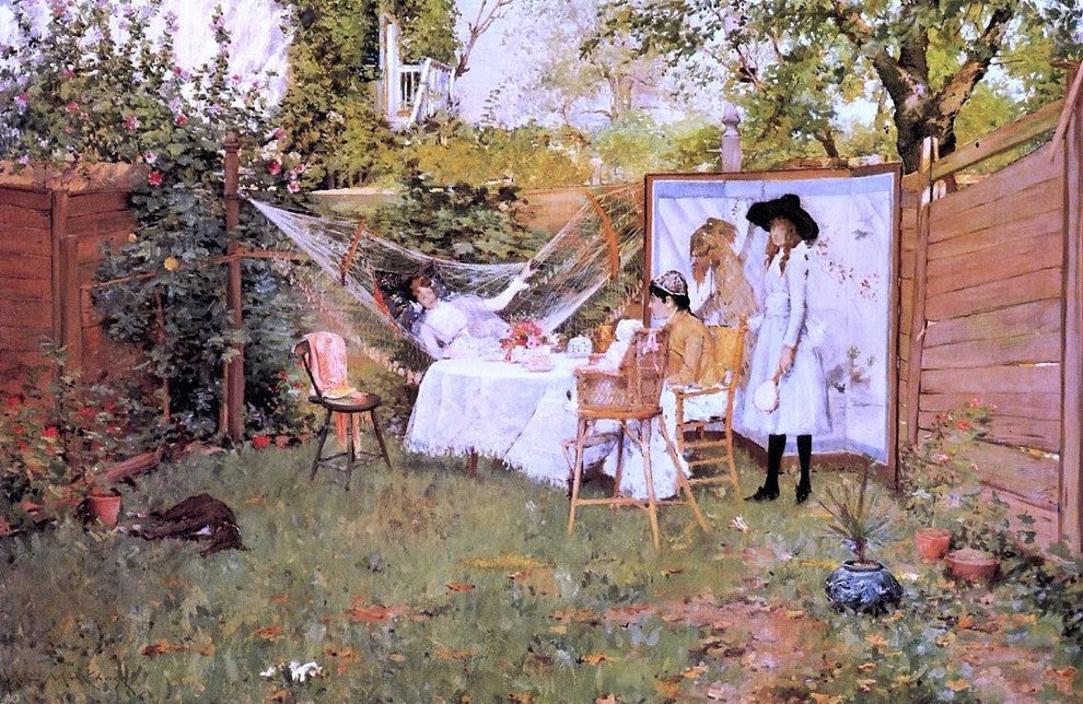 William Merritt Chase The Open Air Breakfast Wall Decal