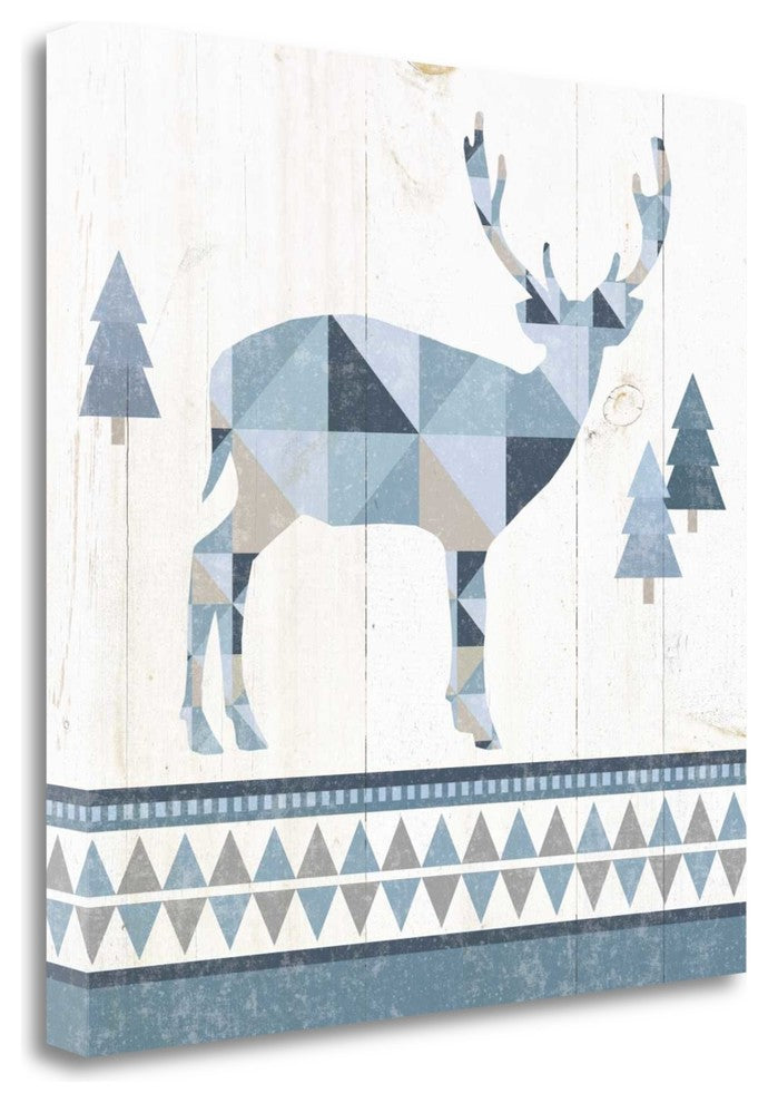 "Nordic Geo Lodge Deer I" By Wild Apple Portfolio, Giclee on Gallery Wrap Canvas