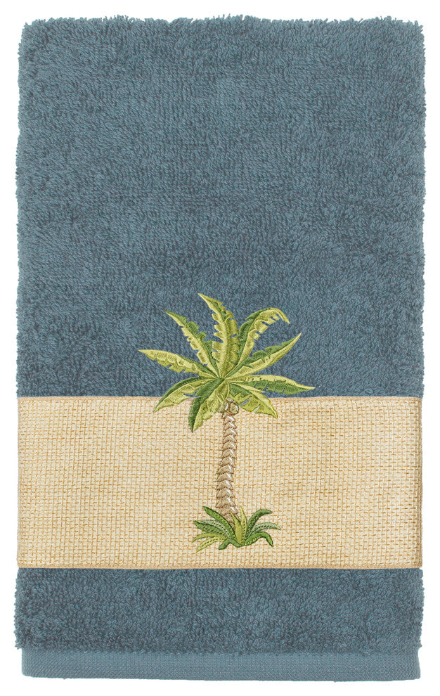 Colton Embellished Hand Towel, Teal