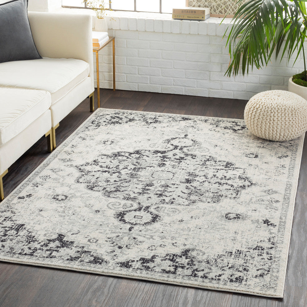 Harput Updated Traditional Beige, Light Gray Area Rug, 2'x3'