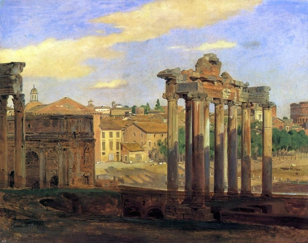 Constantin Hansen The Arch of Septumius Severus Wrapped Canvas
