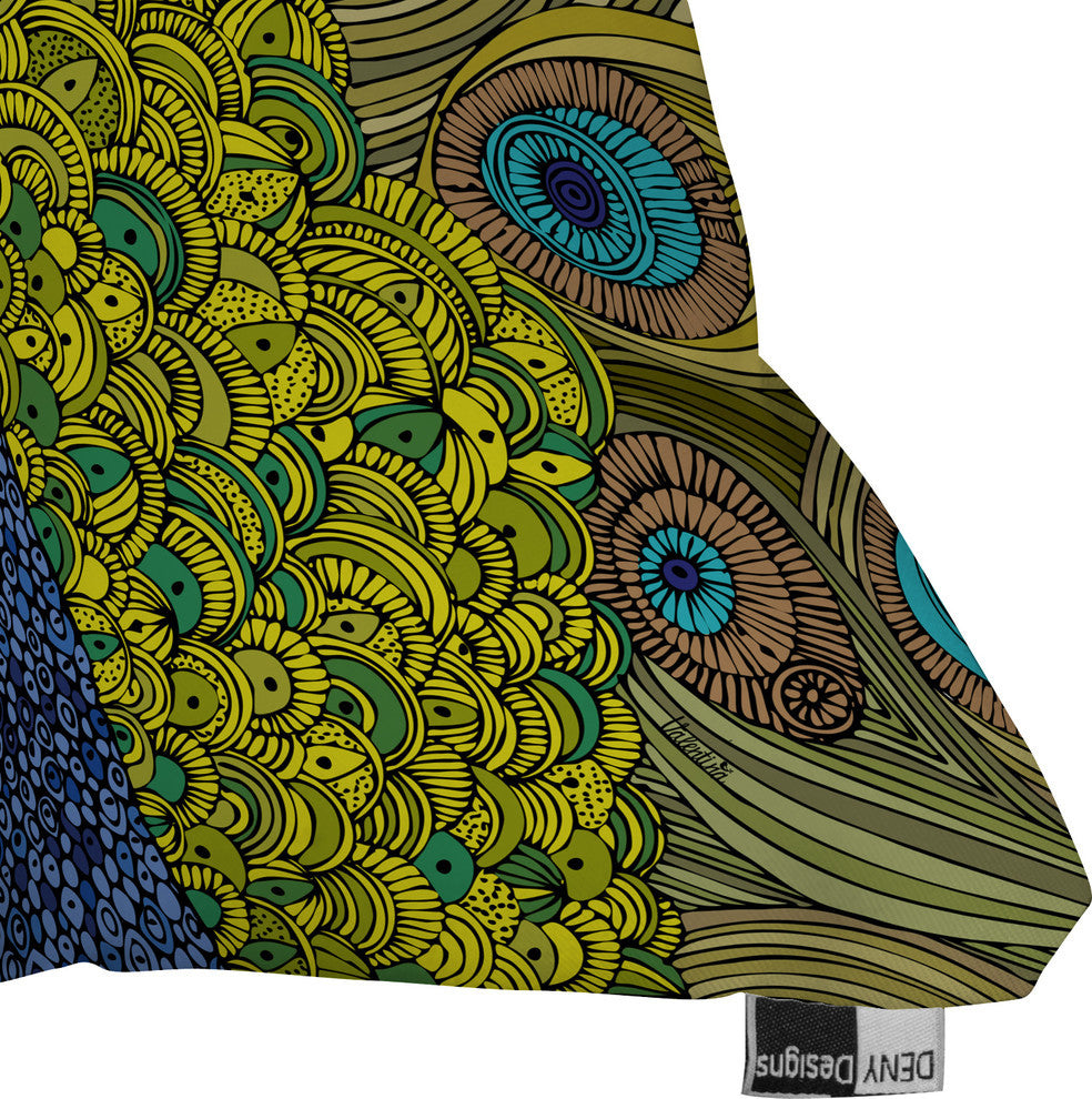 Valentina Ramos Mr Pavo Real Outdoor Throw Pillow