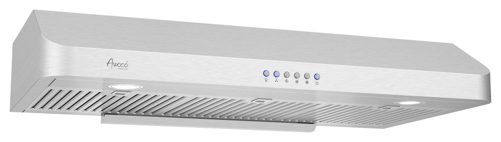 Awoco Classic Range Hood with Stainless Steel Cabinets, 36"