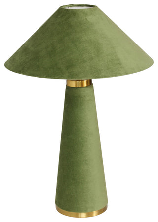 Graham Velvet Table Lamp, Moss Green