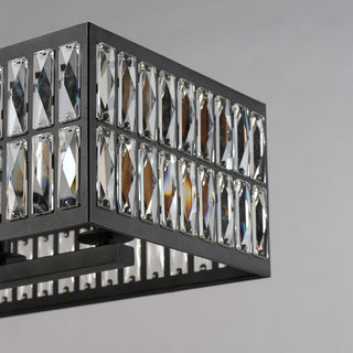 Maxim 21817BC Madeline 6 Light 38"W Crystal Linear Chandelier - Black