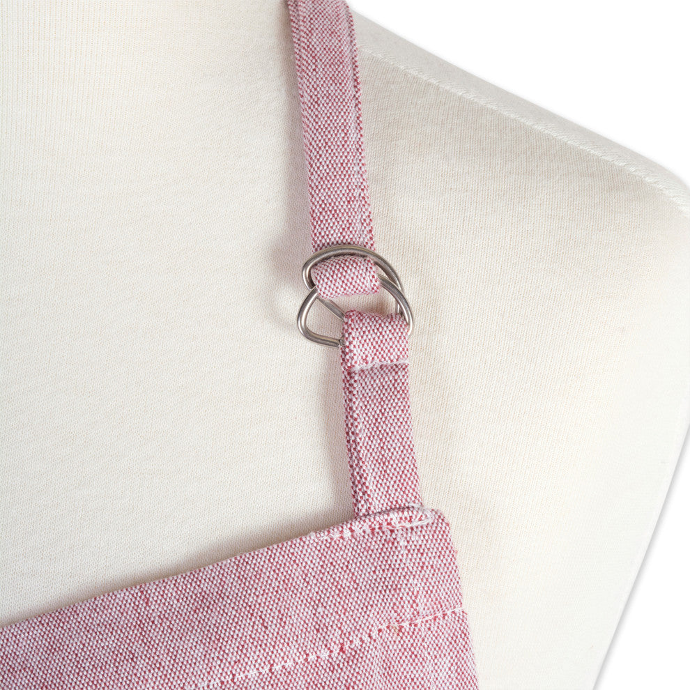 DII Barn Red Solid Chambray Chef Apron