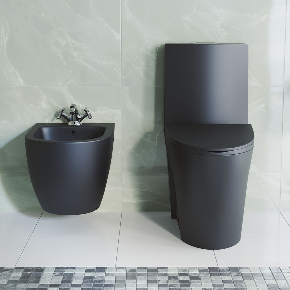 St. Tropez Wall Hung Bidet, Matte Black