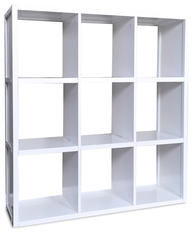 Solid Wood 9 Cube Storage Organizer, White