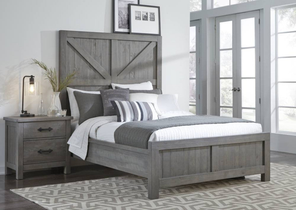 Haven Modern Farmhouse Rustic Bed, King
