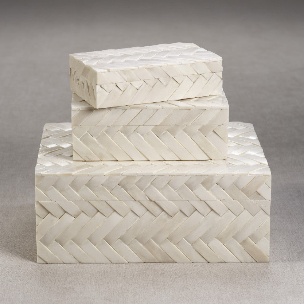 Bengkulu Bone Braided Decorative Box, Small