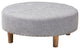 Nicky Light Gray Fabric Natural Wood Cocktail Ottoman