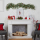 6' North Carolina Pine Faux Christmas Garland With 30 White Lights & Pinecones