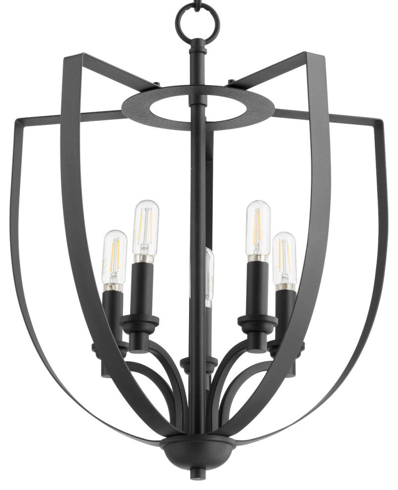 Quorum International 8202-5 Dakota 5 Light 16"W Chandelier - Noir