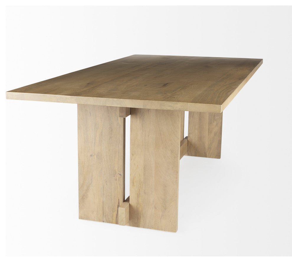 Light Natural Modern Rustic Wooden Dining Table