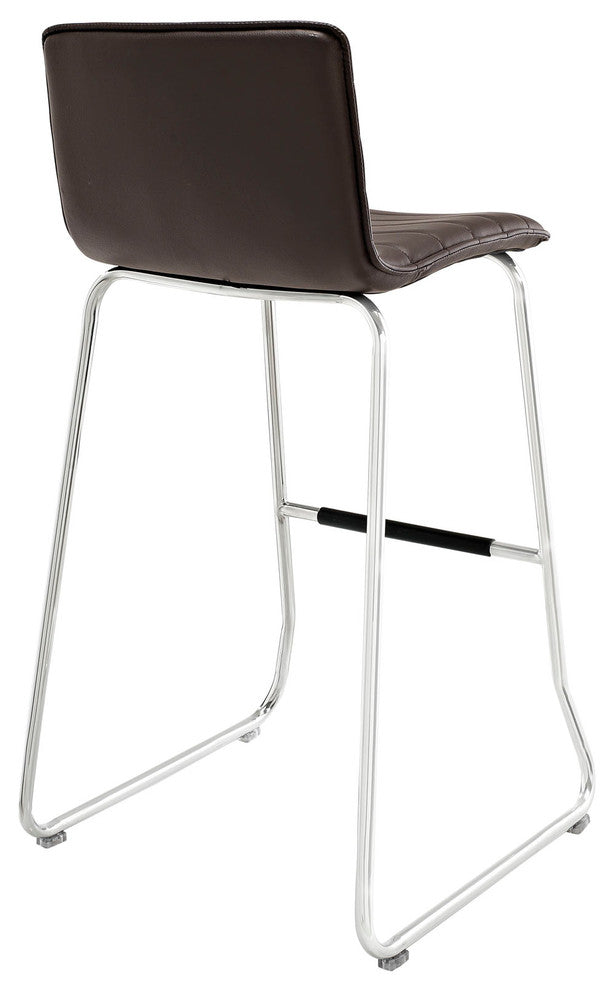 Modern Brown Dive Bar Stool Set of 2