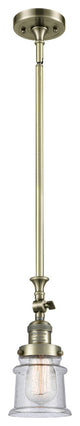 Small Canton 1-Light Mini Pendant, Antique Brass, Seedy
