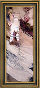 George Sheringham Playing Music - 15" x 30" Framed Premium Canvas Print