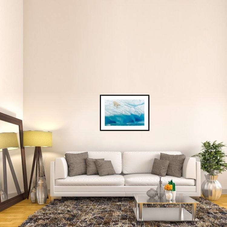 "Polar Bear" Framed Digital Print by Joan Gil Raga, 38"x28"