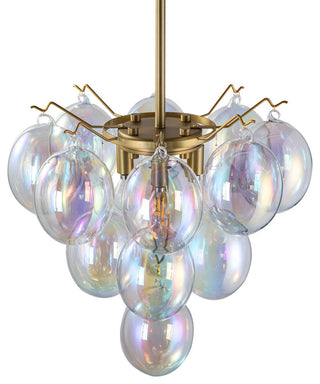 Globo - Chandelier - 5-Light - Iridescent Glass/Brass