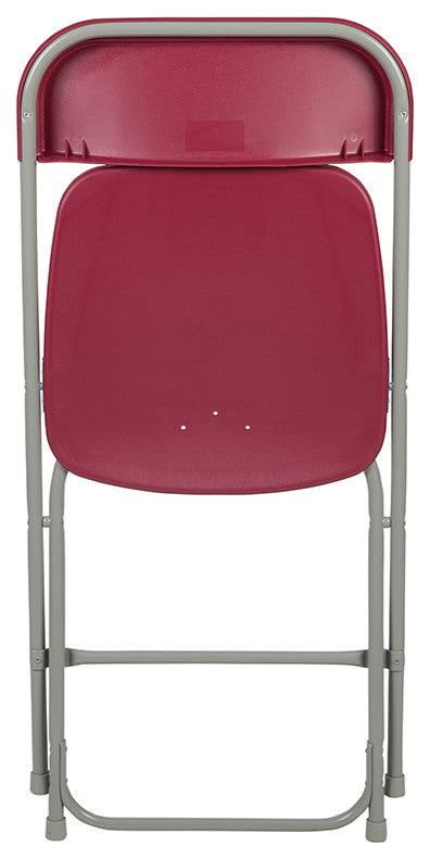 Hercules Series Plastic Folding Chair - 2 Pack 650LB Weight Capacity, Red