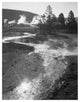 "Stream, Central Geyser Basin, Yellowstone, 1941-1942" Paper Art, 14"x18"