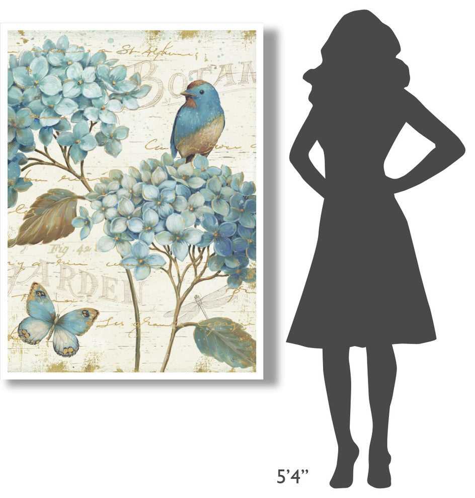 "Blue Garden III Crop" Digital Paper Print by Daphne Brissonnet, 38"x50"