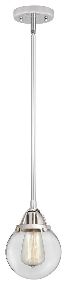 Beacon Mini Pendant, Polished Chrome, Clear, Clear