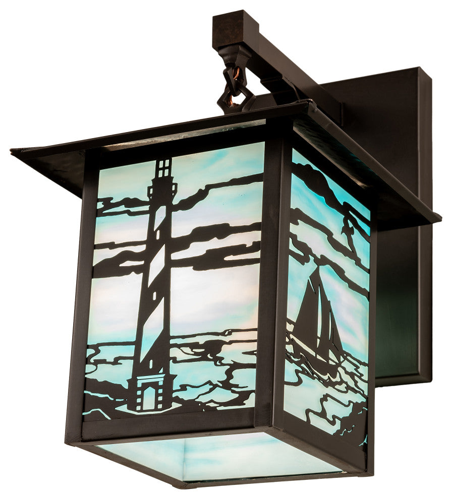 9 Wide Seneca Lighthouse Sailboat Wall Sconce