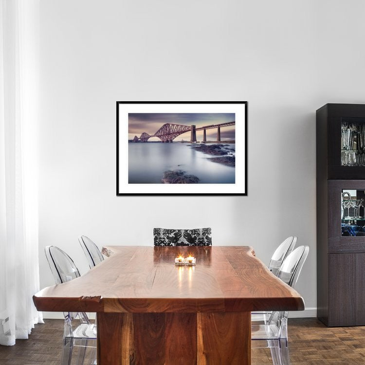 "Forth Rail Bridge" Framed Digital Print by Martin Vlasko, 44x32"
