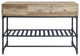 3 Drawers Sofa Table, Oak and Sandy Black
