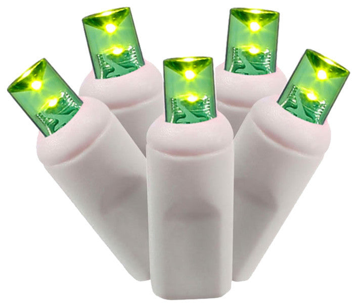Vickerman X6W3333 70 Lime Wide Angle Led, 9'' Christmas Single Mold Light Strand