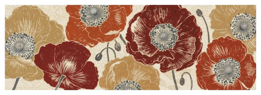 "A Poppys Touch IV" Digital Paper Print by Daphne Brissonnet, 38"x14"