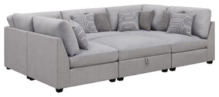 Cambria 6-piece Upholstered Modular Sectional Sofa Grey