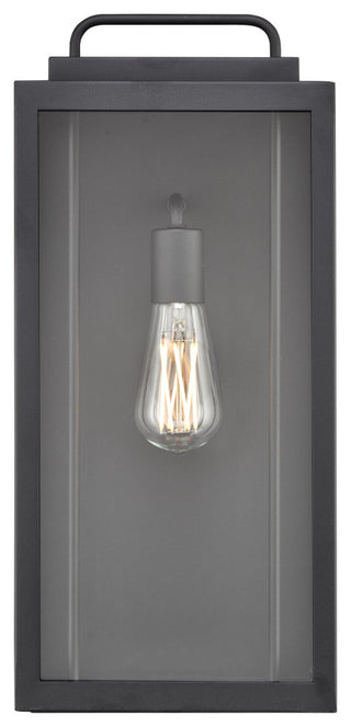 1 Light 8.5 in. Textured Black Outdoor