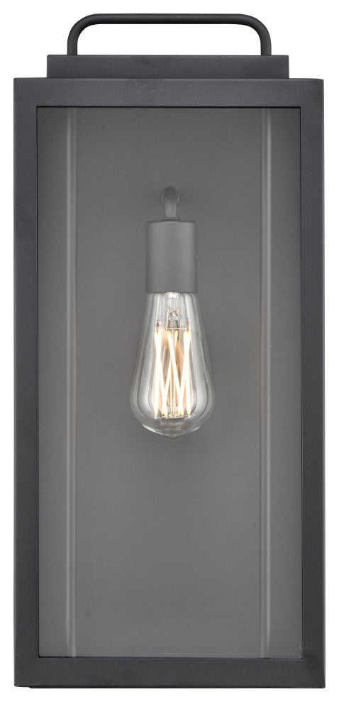 1 Light 8.5 in. Textured Black Outdoor