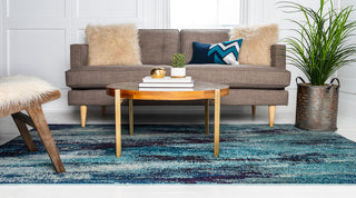 Unique Loom Blue Jardin Lilly 7'x10' Area Rug