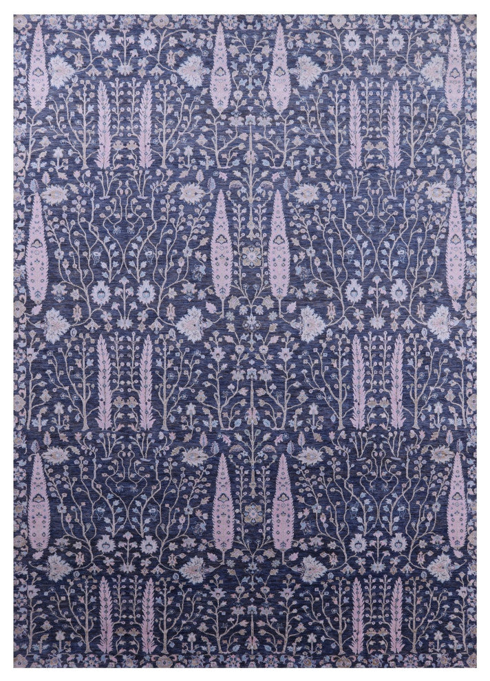 9' 10" X 14' 1" Wool and Silk Persian Ziegler Handmade Rug Q11807