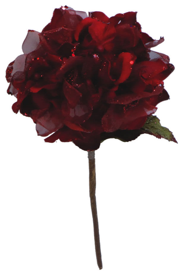 Vickerman O146703 29" Red Velvet Hydrangea Artificial Christmas Stepickm