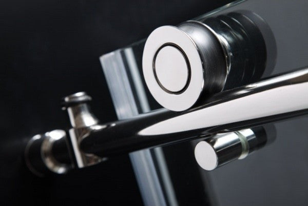 DreamLine Enigma-X Fully Frameless Sliding Shower Door, Brushed Stainless Steel