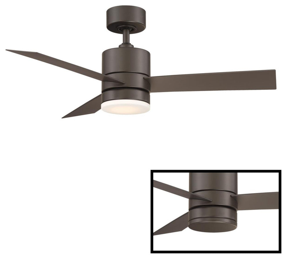 Axis 1 Light 44 in. Indoor Ceiling Fan, 3500K, Bronze