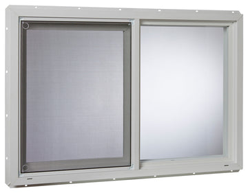 36x24 Vinyl Utility Left, Hand Sliding Window with Dual Pane Insulated Glass