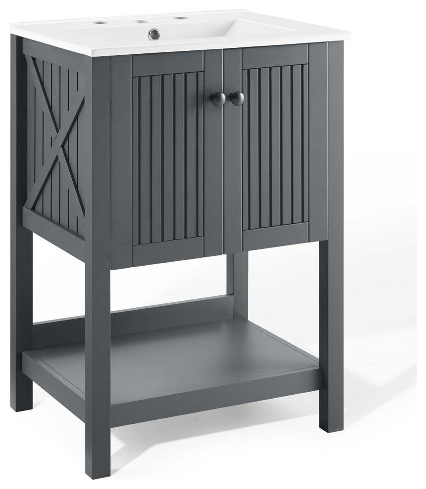 Steam 24" Bathroom Vanity - Gray White