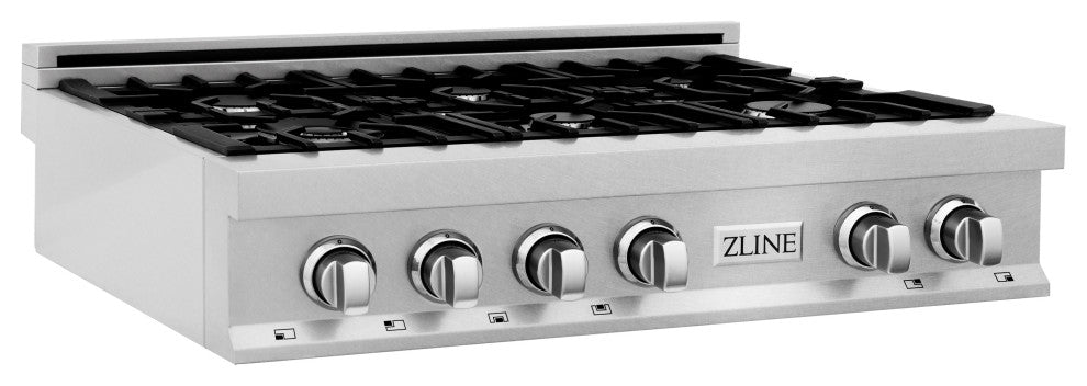 ZLINE 36" Gas Stovetop in Fingerprint Resistant Stainless Steel and Griddle