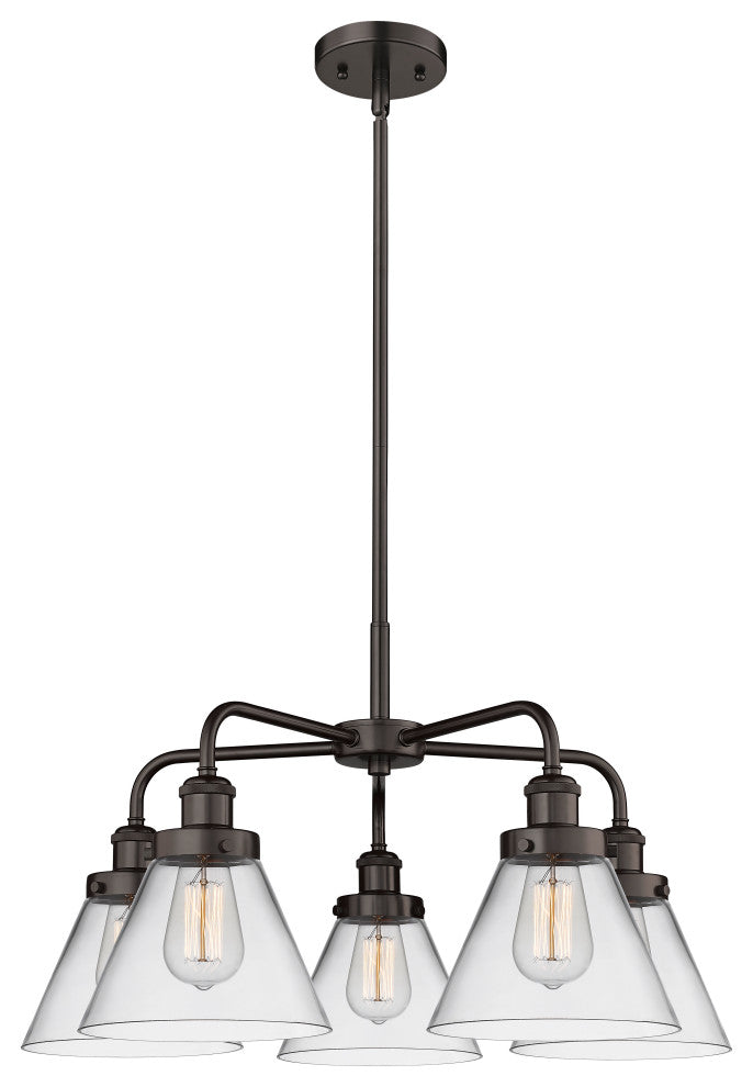 Innovations Cone 5 25.75" Chandelier Oil Rubbed Bronze