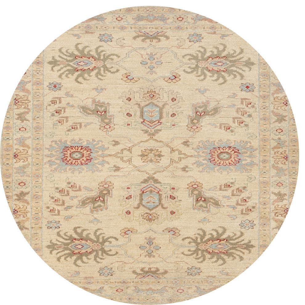 Ahgly Company Indoor Round Traditional Area Rugs, 4' Round